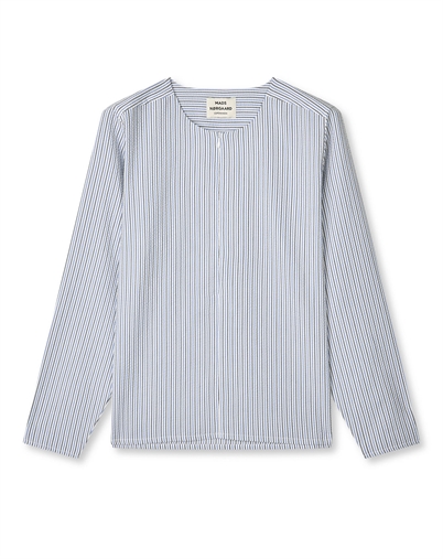 Mads Nørgaard - Soft Crease Funa Top - Sky Captain/Bright Cobalt